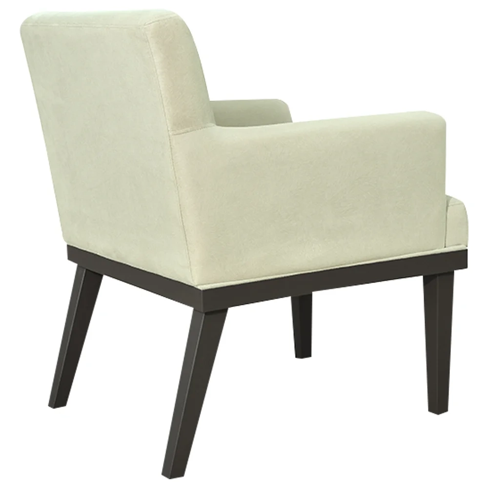 Poltrona Decorativa Sala de Estar e Recepção Vitória W01 Suede Bege - Mpozenato