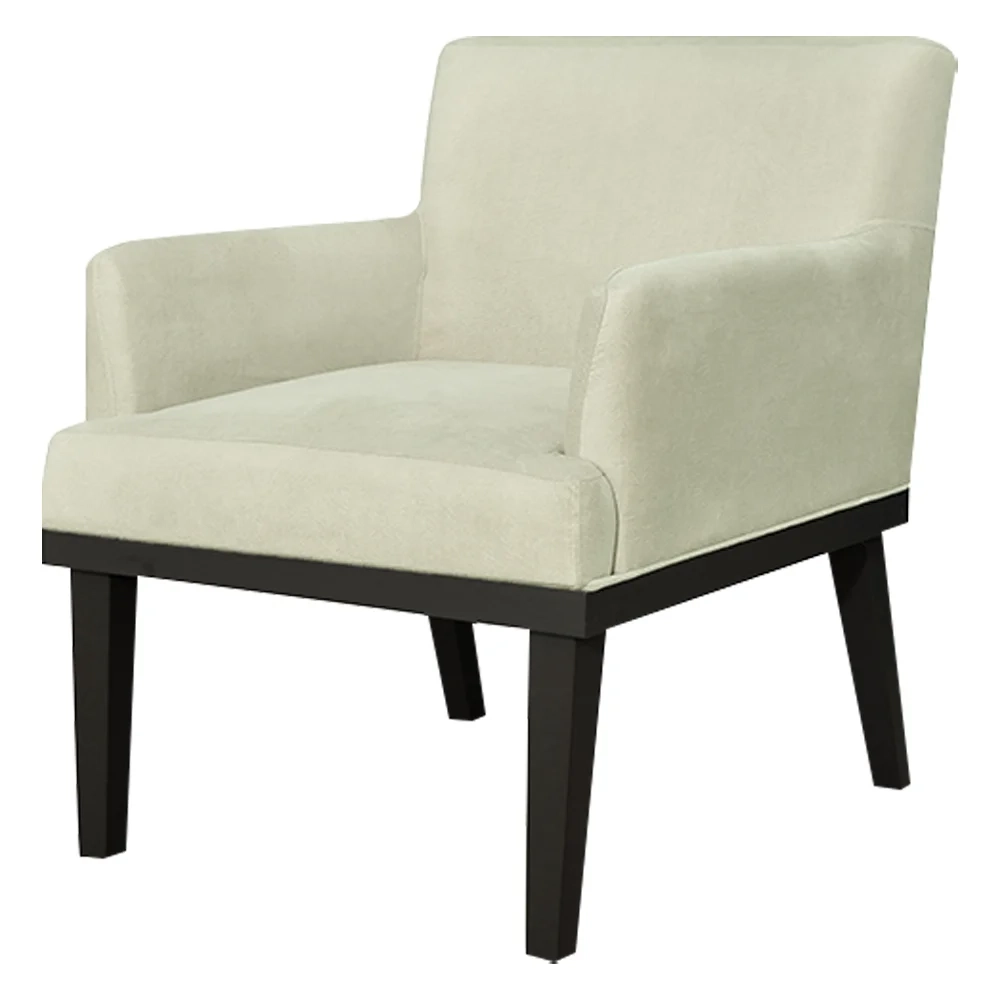 Poltrona Decorativa Sala de Estar e Recepção Vitória W01 Suede Bege - Mpozenato