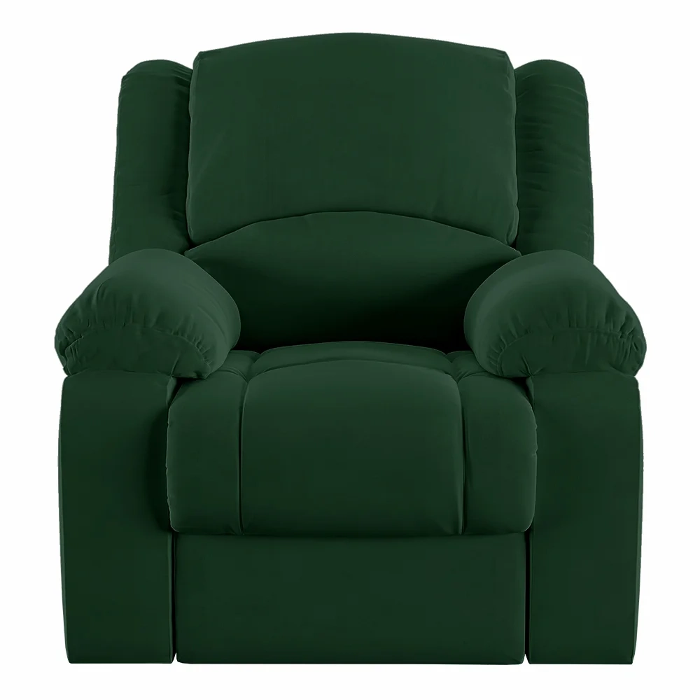 Poltrona do Papai Reclinável Pietra Zero Wall FH9 Veludo Verde - Mpozenato