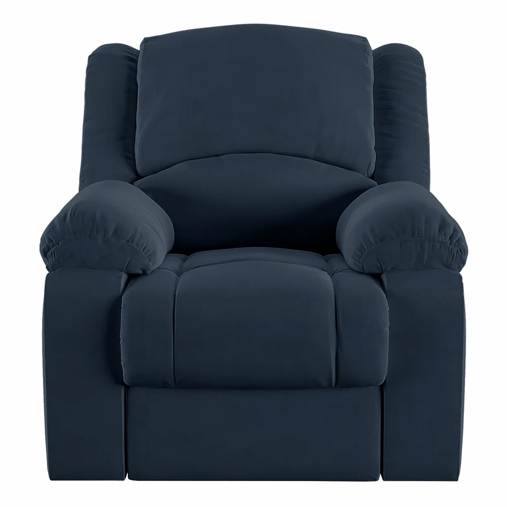 Poltrona do Papai Reclinável Pietra Zero Wall FH9 Veludo Azul - Mpozenato