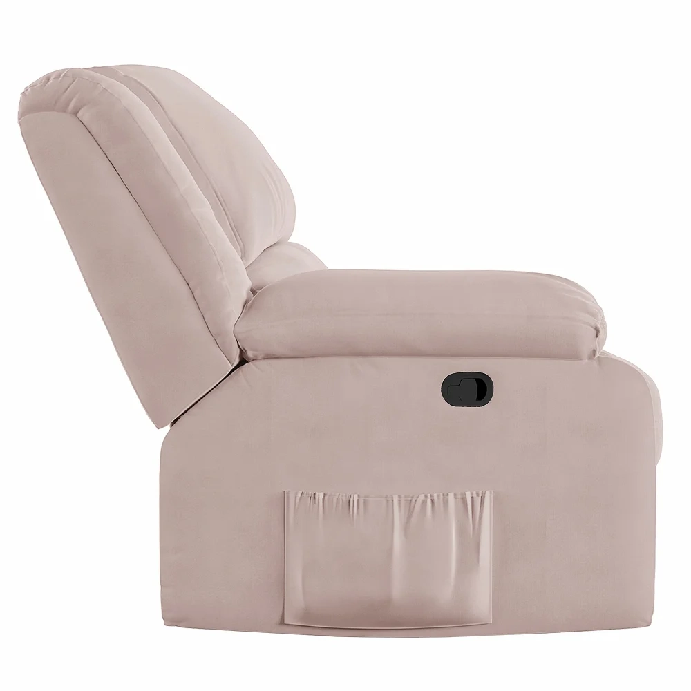 Poltrona do Papai Reclinável Pietra Zero Wall FH9 Veludo Rosê - Mpozenato