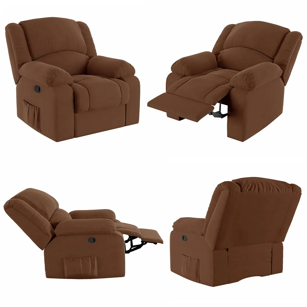 Poltrona do Papai Reclinável Pietra Zero Wall FH9 Veludo Terracota - Mpozenato