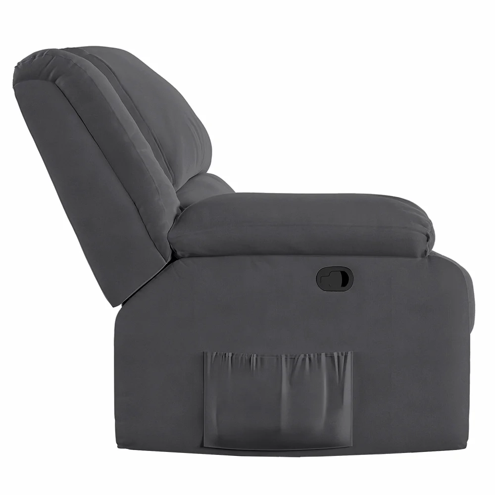 Poltrona do Papai Reclinável Pietra Zero Wall FH9 Veludo Cinza - Mpozenato