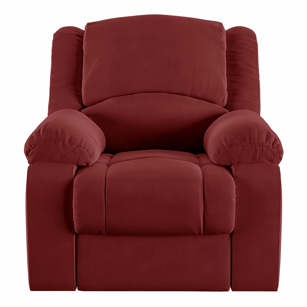 Poltrona do Papai Reclinável Pietra Zero Wall FH9 Veludo Vermelho - Mpozenato