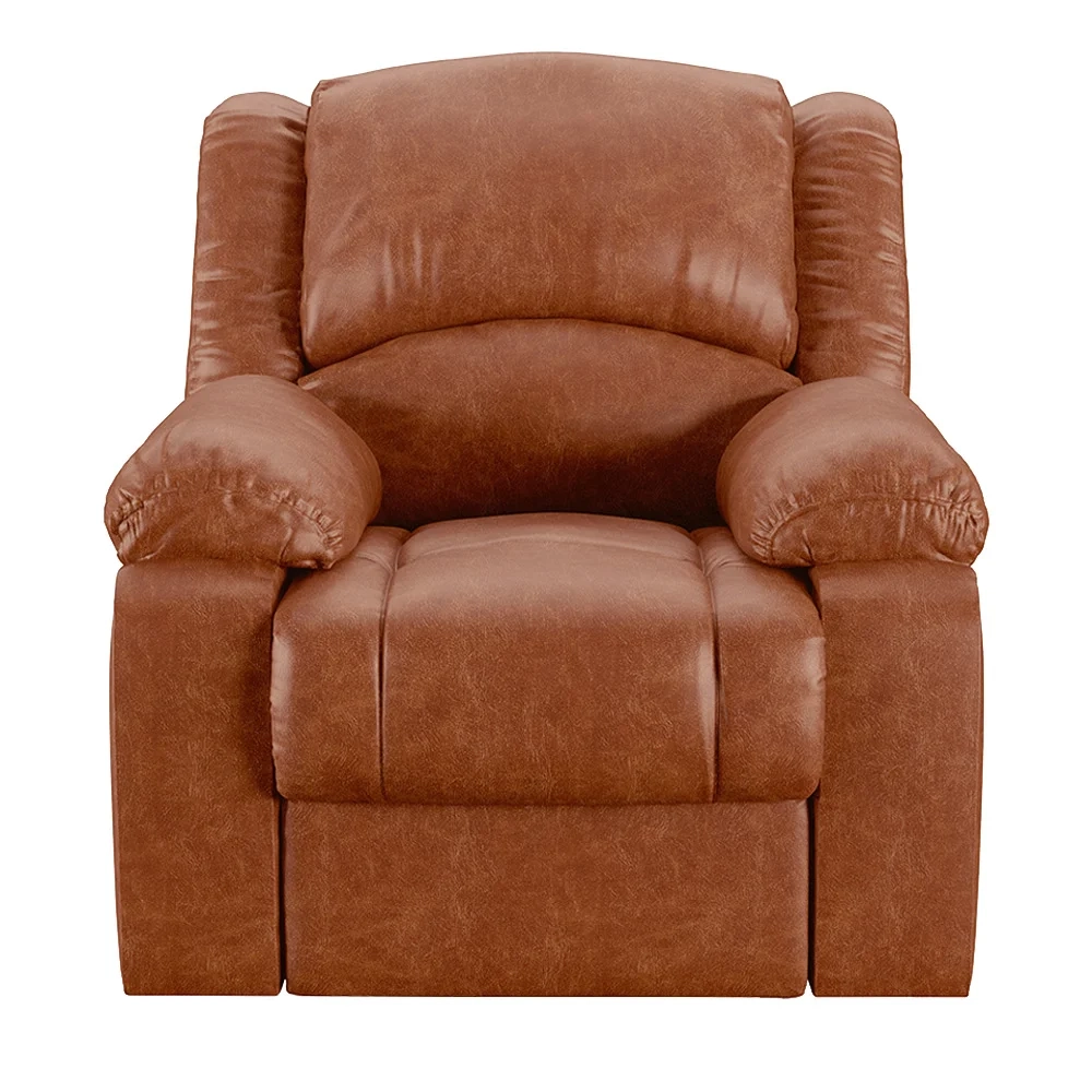 Poltrona do Papai Reclinável Pietra Zero Wall FH9 PU Caramelo Brilho - Mpozenato