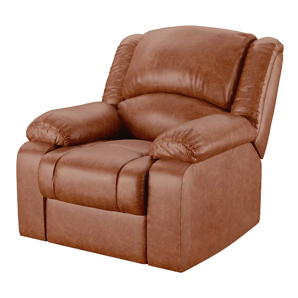 Poltrona do Papai Reclinável Pietra Zero Wall FH9 PU Caramelo Brilho - Mpozenato