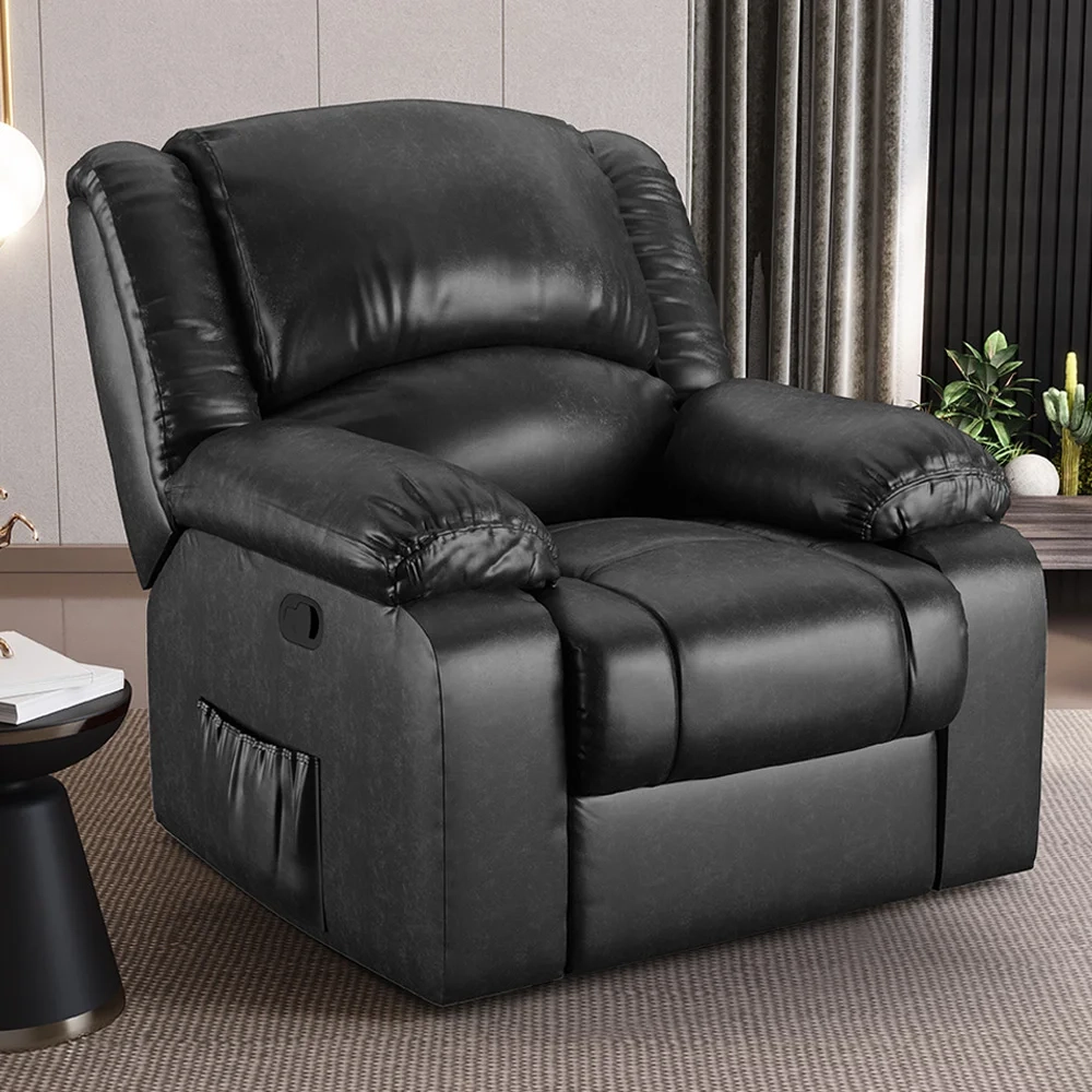 Poltrona do Papai Reclinável Pietra Zero Wall FH9 PU Preto Brilho - Mpozenato