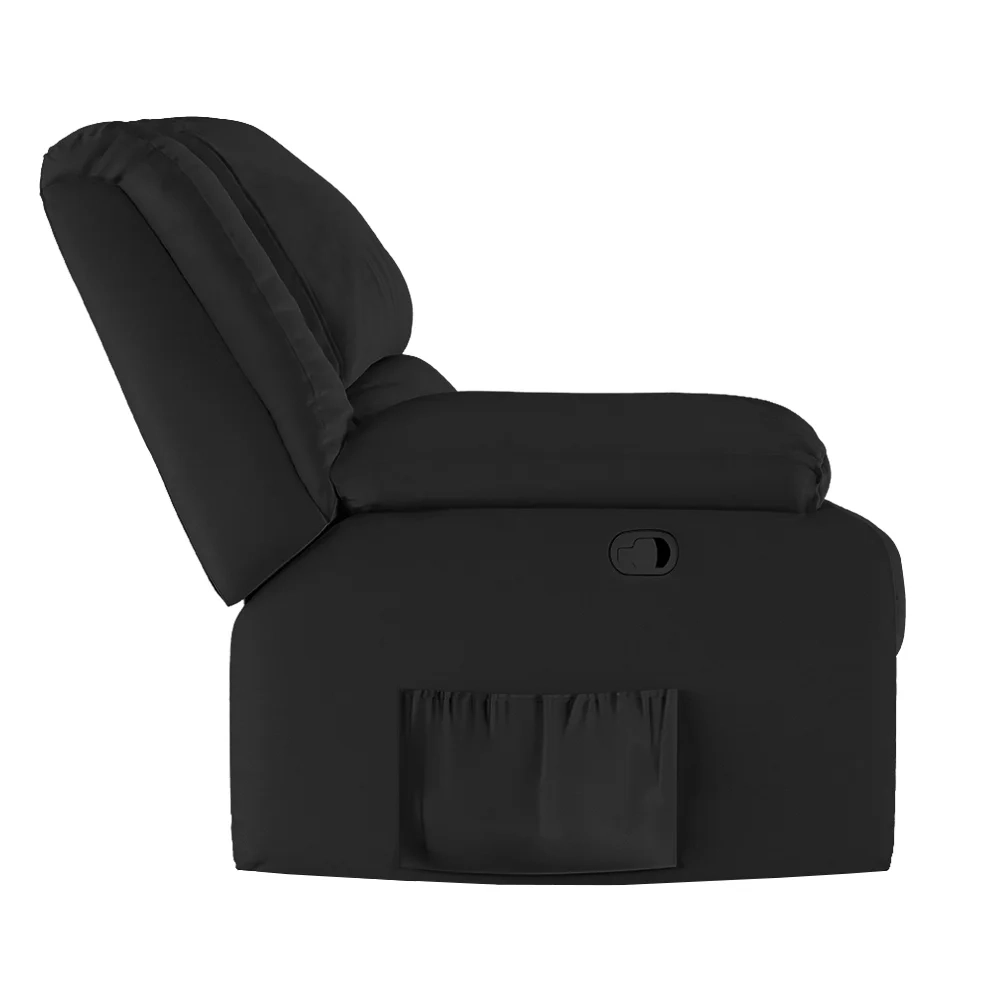 Poltrona do Papai Reclinável Pietra Zero Wall FH9 PU Preto - Mpozenato