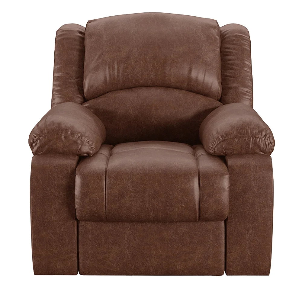Poltrona do Papai Reclinável Pietra Zero Wall FH9 PU Marrom Brilho - Mpozenato