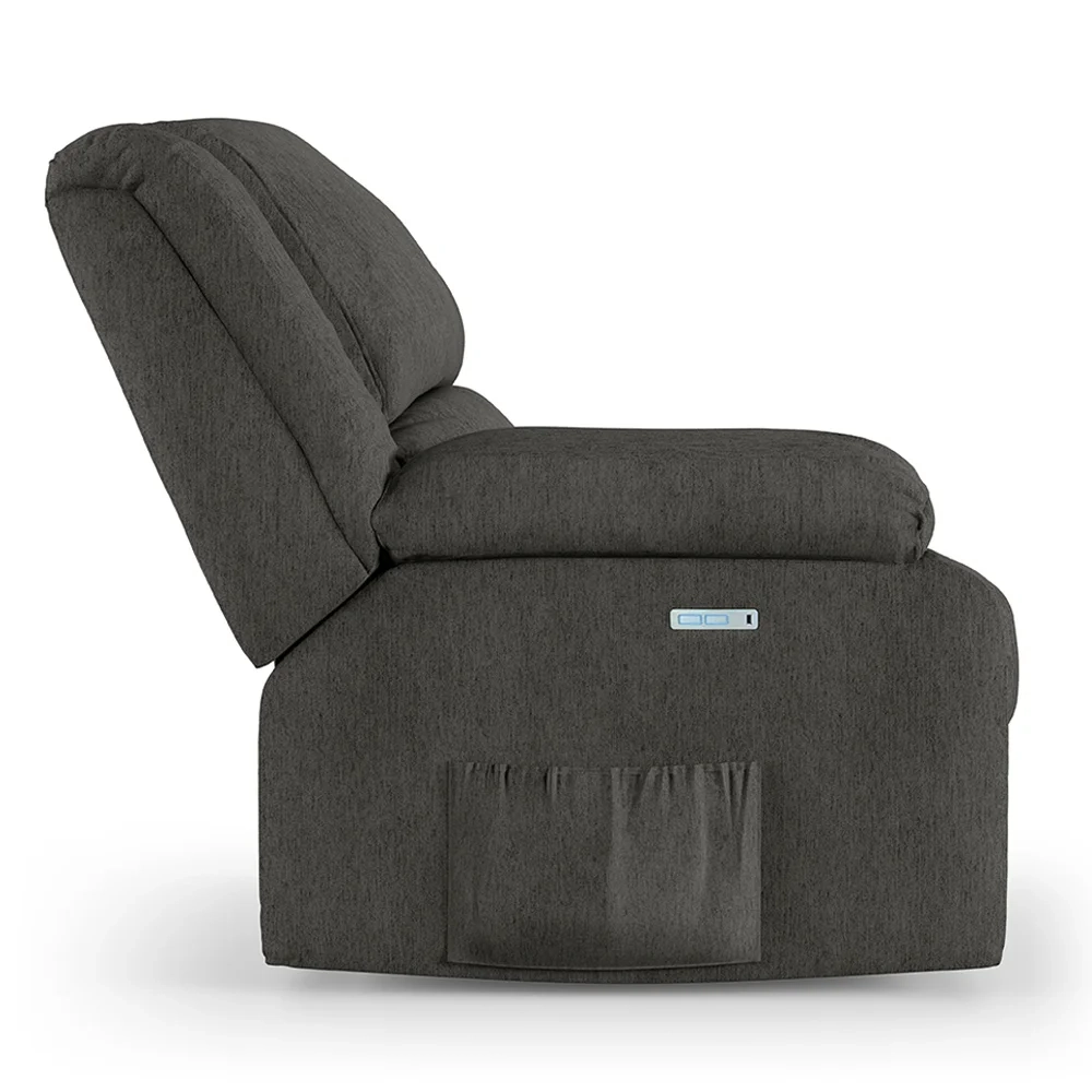 Poltrona do Papai Reclinável Pietra Elétrica LED FH9 Linho Grafite - Mpozenato