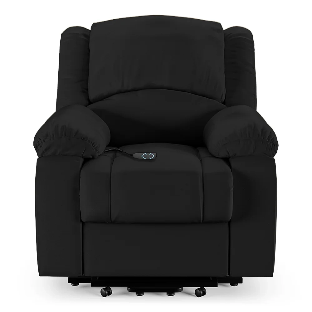 Poltrona do Papai Reclinável Pietra Elevação Lift Elétrico FH9 PU Preto - Mpozenato