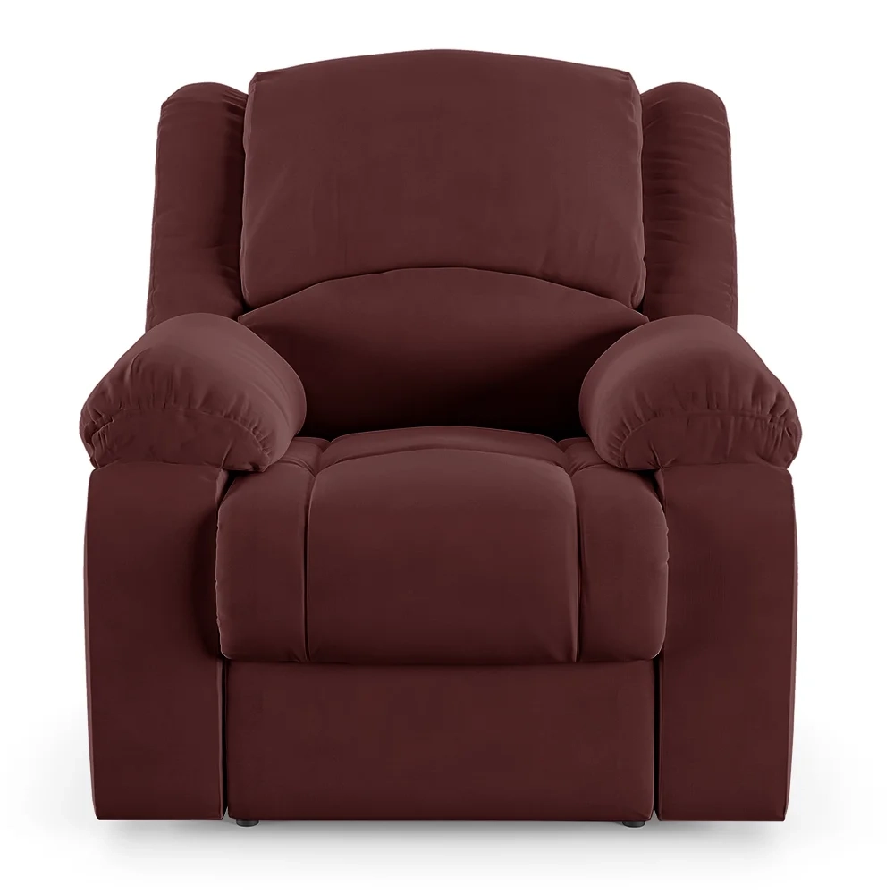 Poltrona do Papai Reclinável Pietra Elétrica LED Massagem FH9 Veludo Vinho - Mpozenato