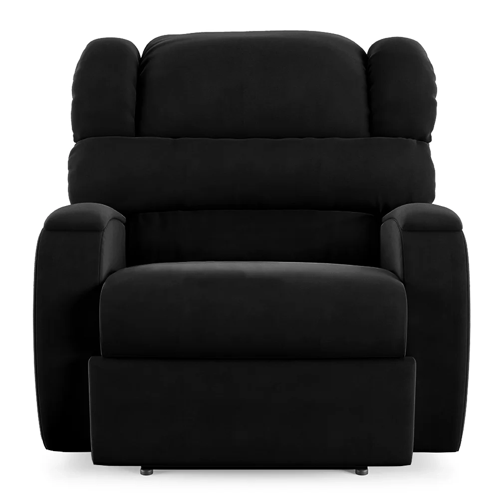 Poltrona do Papai Reclinável Kalie Power Elétrica FH9 Veludo Preto - Mpozenato