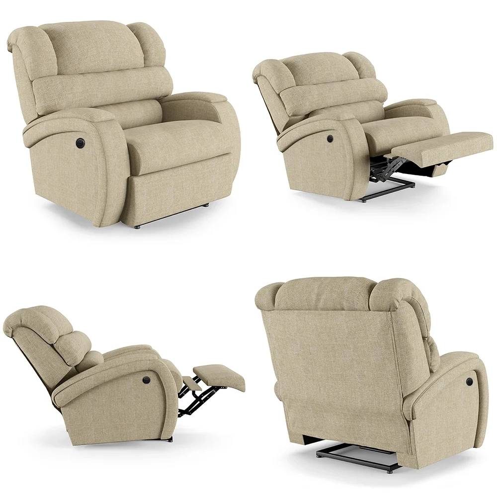 Poltrona do Papai Reclinável Kalie Power Elétrica FH9 Linho Bege - Mpozenato