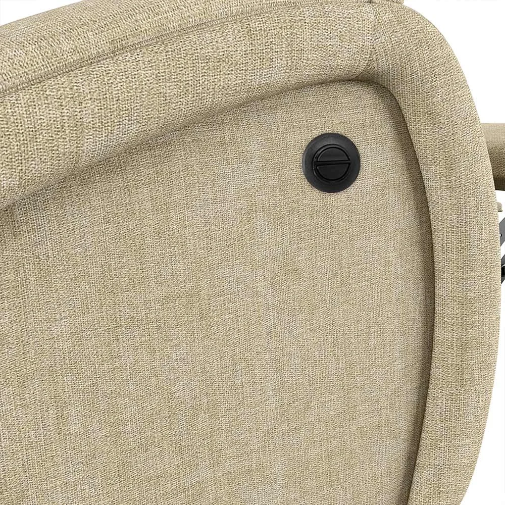 Poltrona do Papai Reclinável Kalie Power Elétrica FH9 Linho Bege - Mpozenato