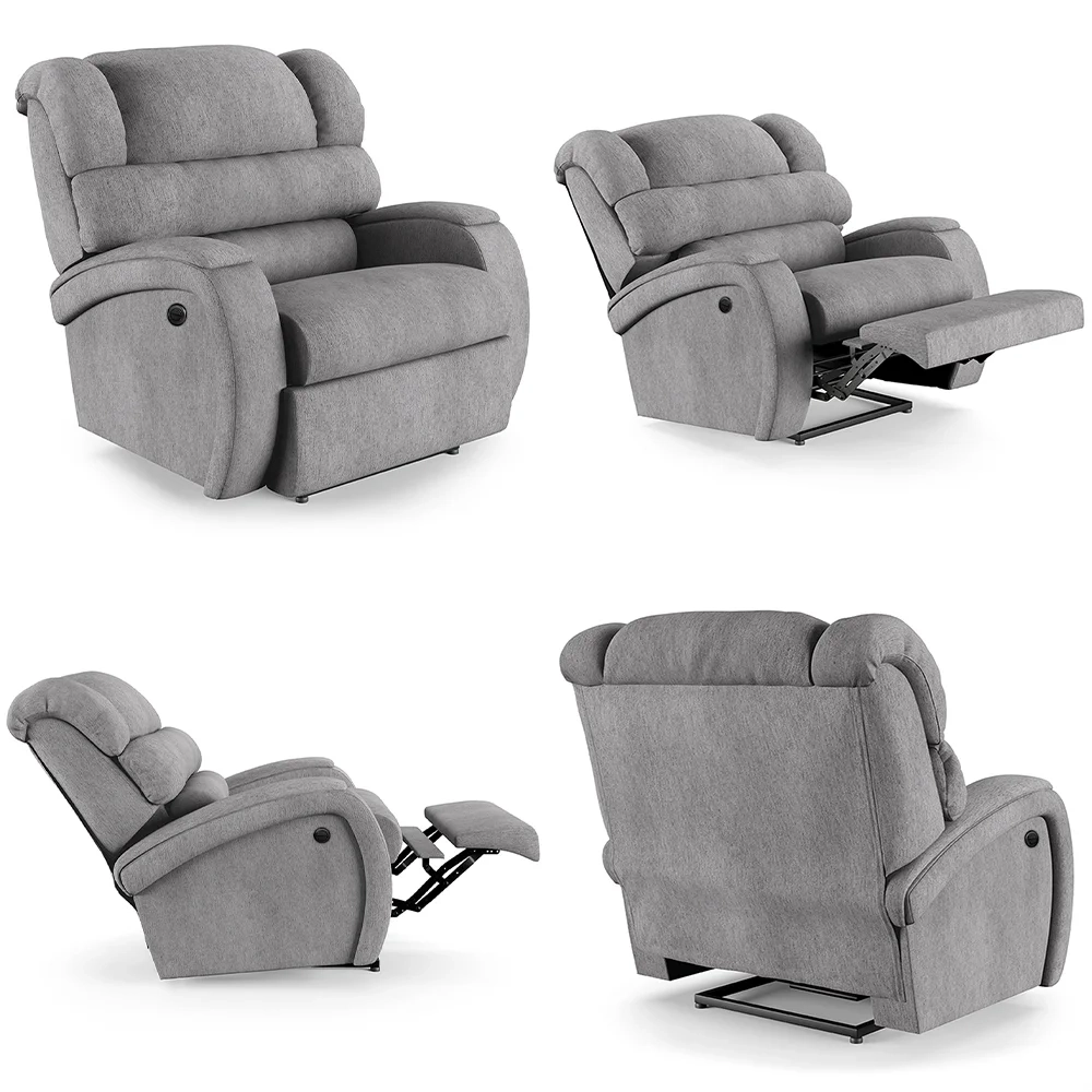 Poltrona do Papai Reclinável Kalie Power Elétrica FH9 Linho Cinza - Mpozenato