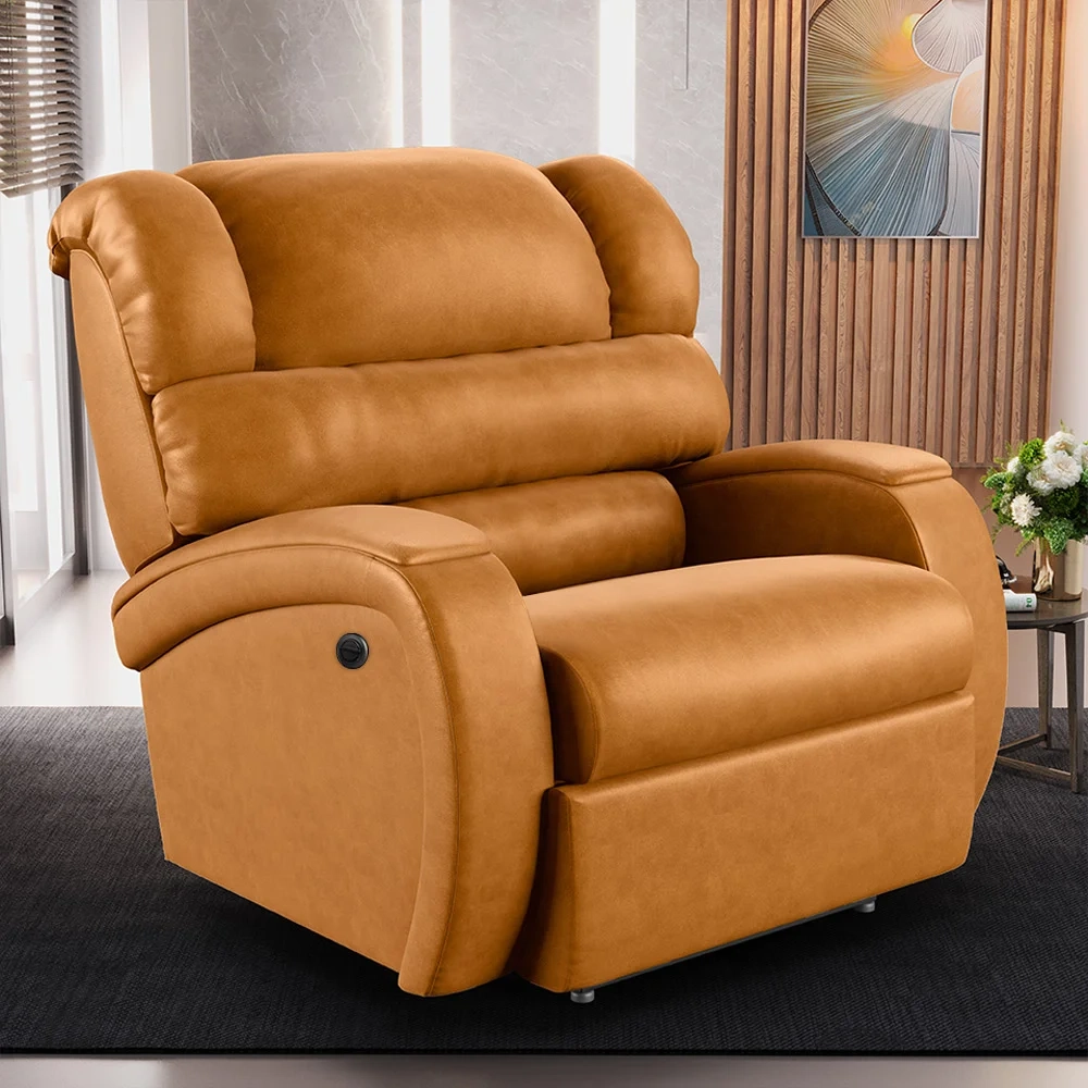 Poltrona do Papai Reclinável Kalie Power Elétrica FH9 PU Whisky - Mpozenato