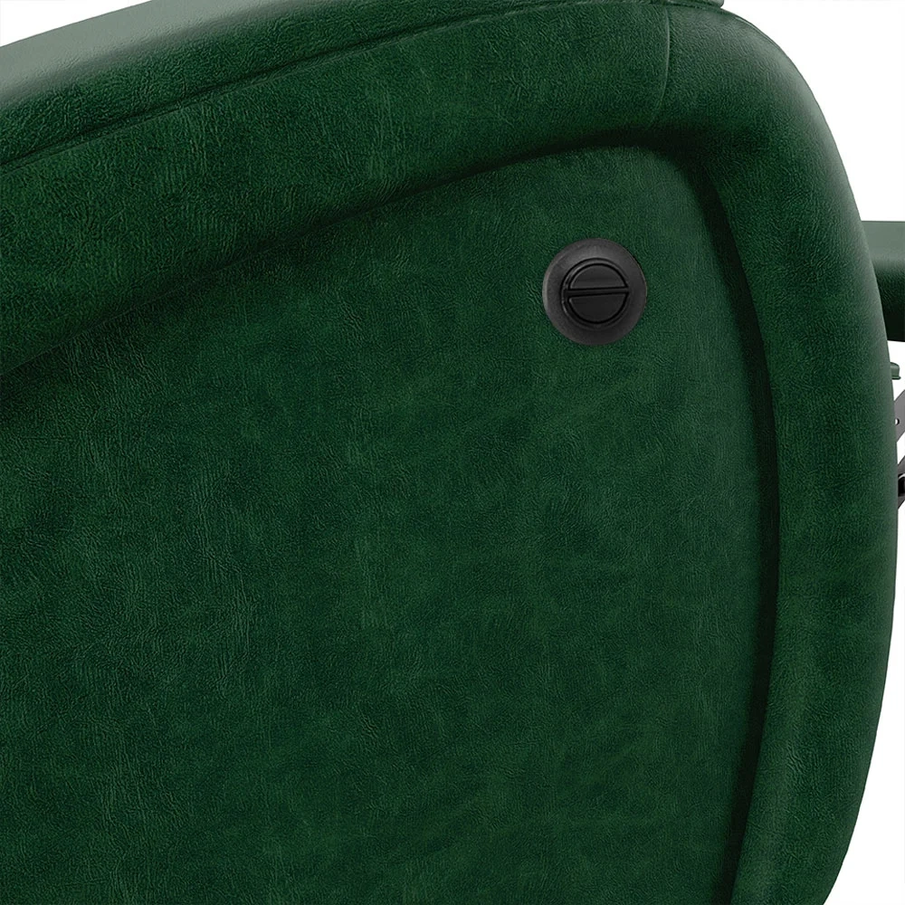 Poltrona do Papai Reclinável Kalie Power Elétrica FH9 PU Verde Musgo - Mpozenato