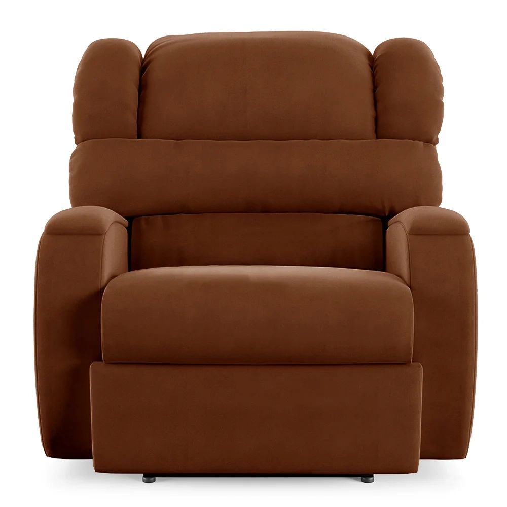 Poltrona do Papai Reclinável Kalie Power Elétrica FH9 Veludo Terracota - Mpozenato