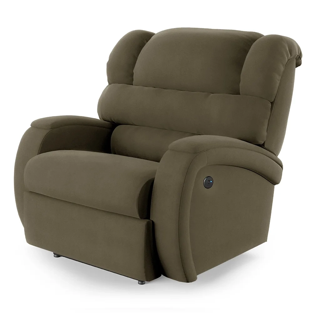 Poltrona do Papai Reclinável Kalie Power Elétrica USB FH9 Veludo Capuccino - Mpozenato