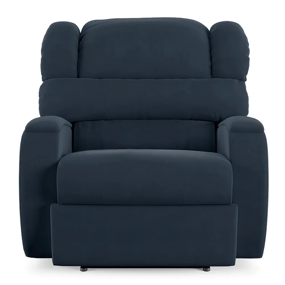 Poltrona do Papai Reclinável Kalie Power Elétrica USB FH9 Veludo Azul - Mpozenato