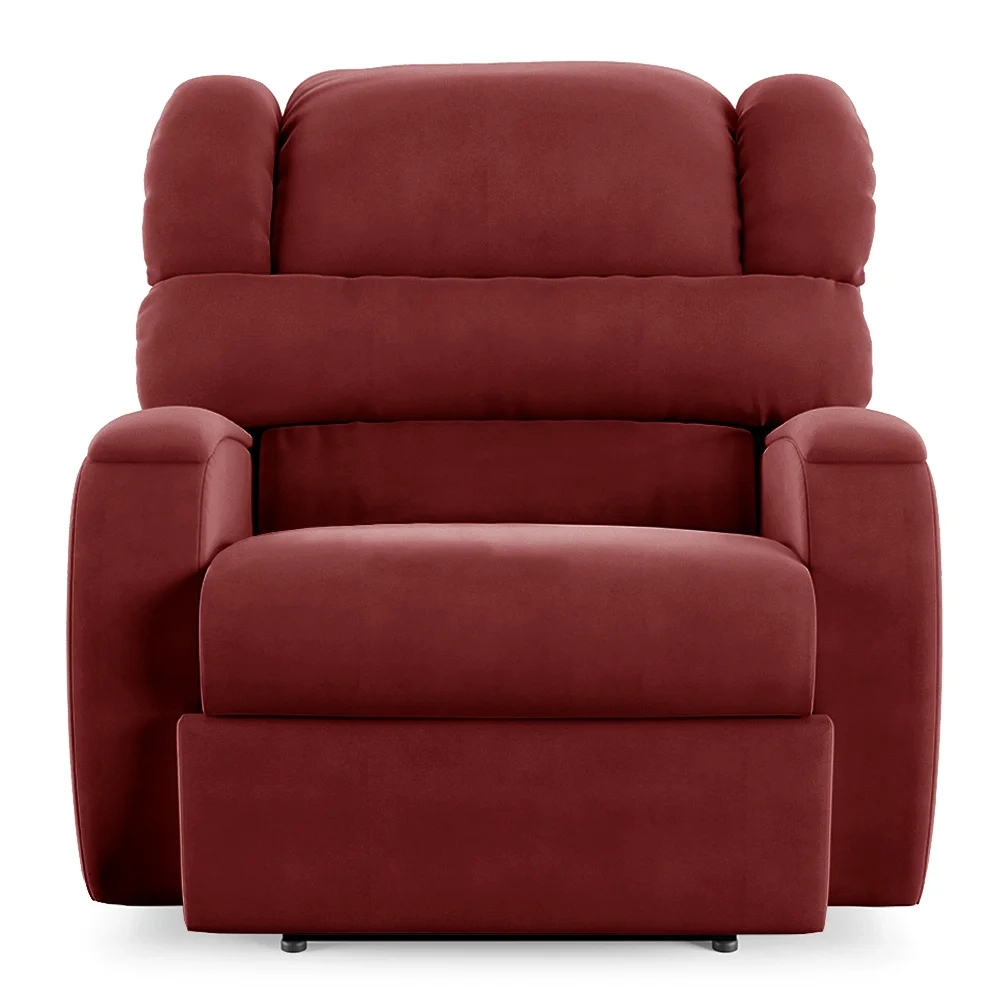 Poltrona do Papai Reclinável Kalie Power Elétrica USB FH9 Veludo Vermelho - Mpozenato