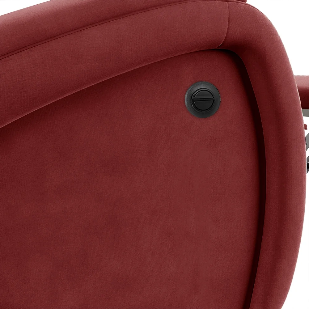 Poltrona do Papai Reclinável Kalie Power Elétrica USB FH9 Veludo Vermelho - Mpozenato