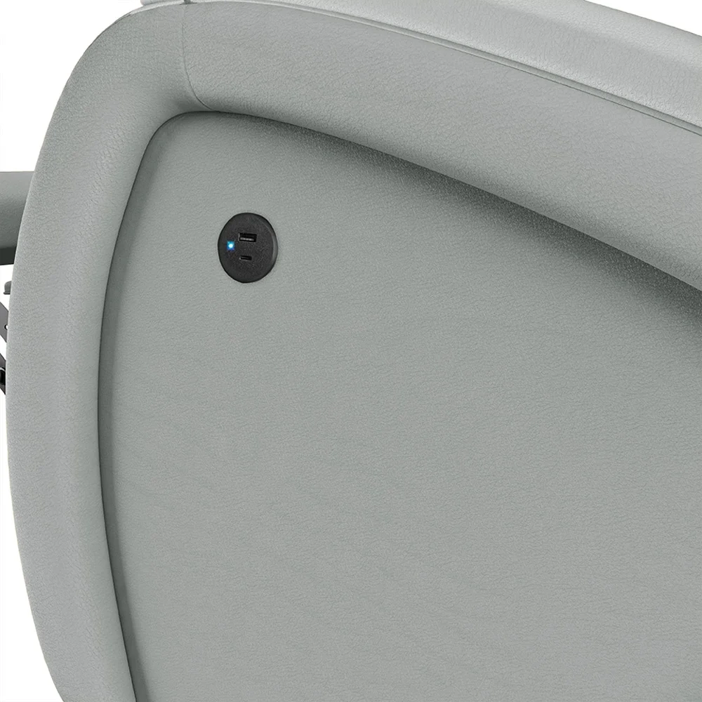 Poltrona do Papai Reclinável Kalie Power Elétrica Massagem FH9 PU Cinza - Mpozenato