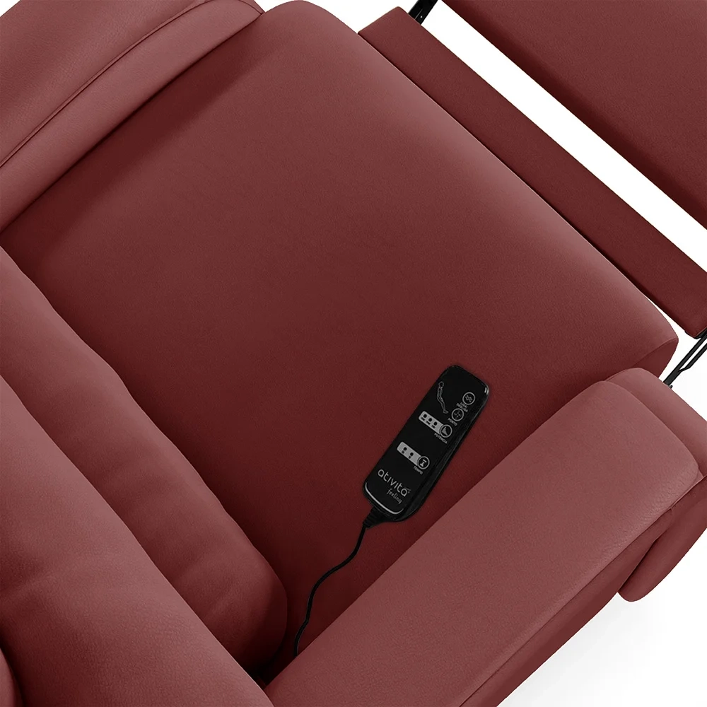Poltrona do Papai Reclinável Kalie Power Elétrica Massagem FH9 PU Vermelho - Mpozenato