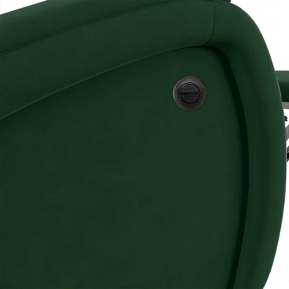 Poltrona do Papai Reclinável Kalie Power Elétrica Massagem FH9 Veludo Verde - Mpozenato
