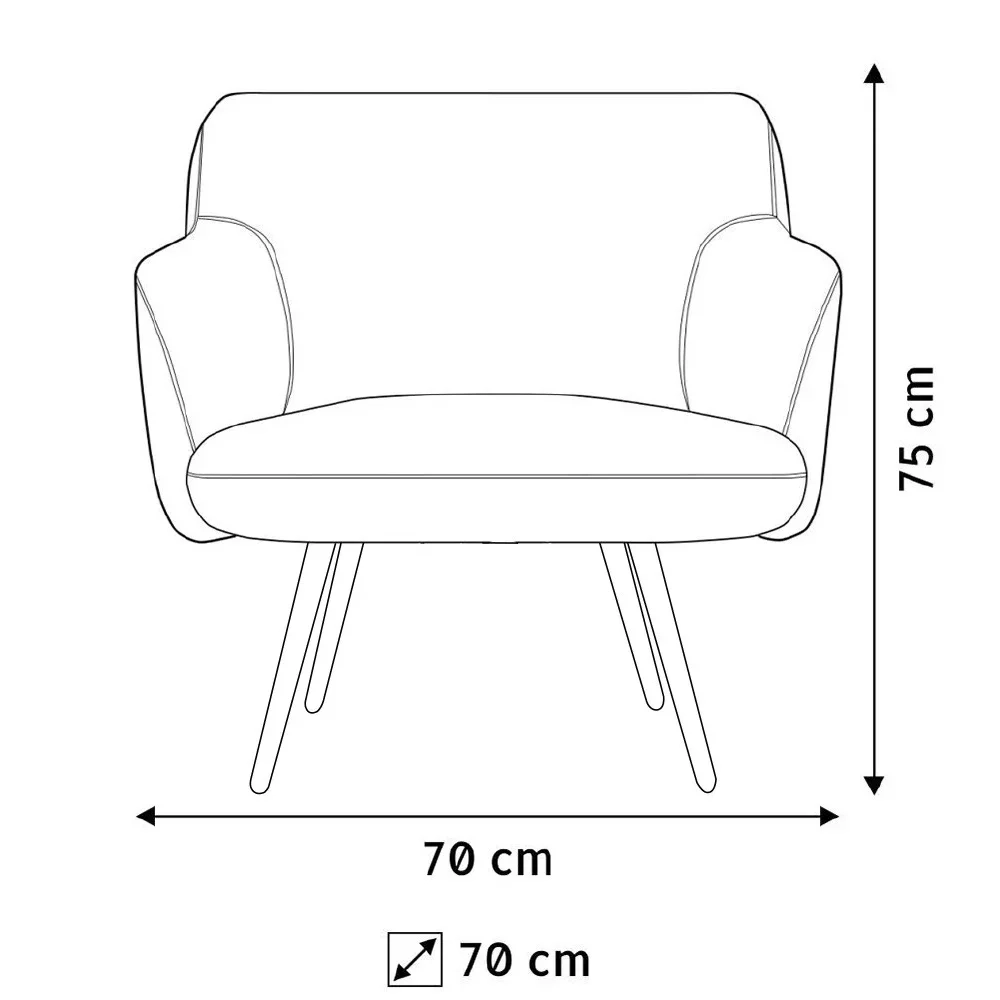 Poltrona Decorativa Jade Pés Palito Madeira C-416 Corano Tressê Linho Cinza Escuro - Domi
