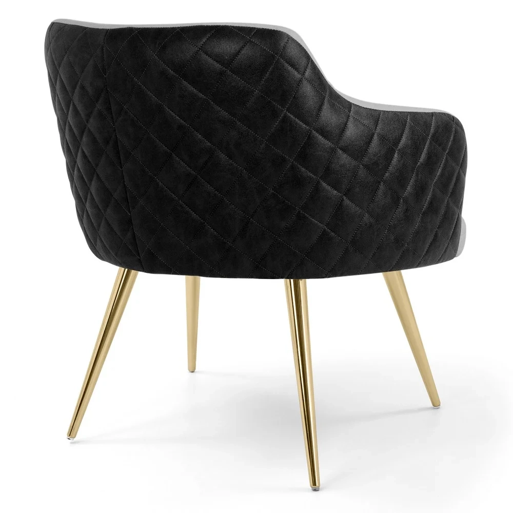 Poltrona Decorativa Pés Palito Metalizado Jade Corano C-05 Linho D-315 Cinza Claro - Domi