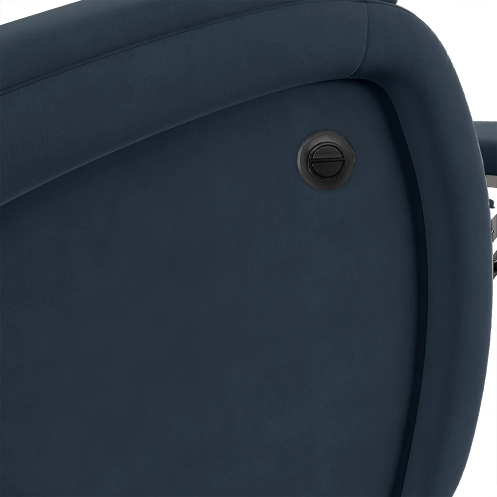 Poltrona do Papai Reclinável Kalie Power Elétrica Massagem FH9 Veludo Azul - Mpozenato