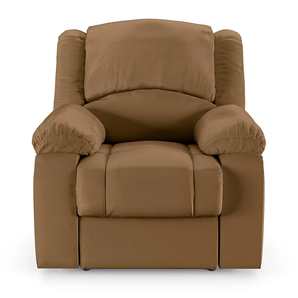 Poltrona do Papai Reclinável Pietra Elétrica LED Massagem FH9 PU Caramelo - Mpozenato