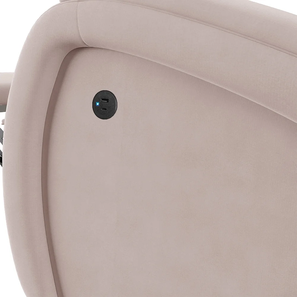 Poltrona do Papai Reclinável Kalie Power Elétrica Massagem FH9 Veludo Rosê - Mpozenato