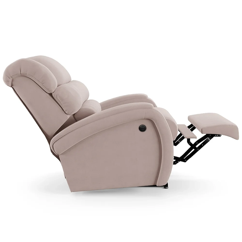Poltrona do Papai Reclinável Kalie Power Elétrica Massagem FH9 Veludo Rosê - Mpozenato
