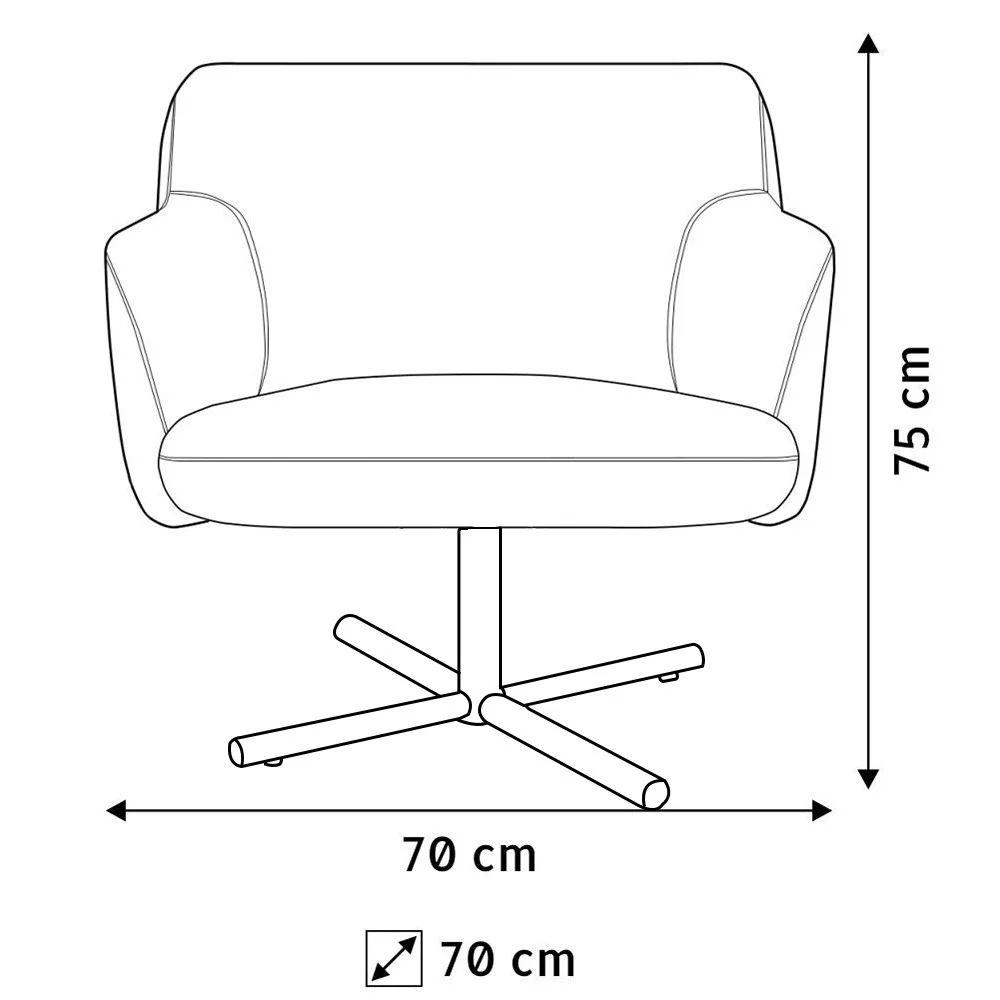Poltrona Decorativa Giratória Base Xis Jade Corano C-05 Linho D-315 Cinza Claro - Domi
