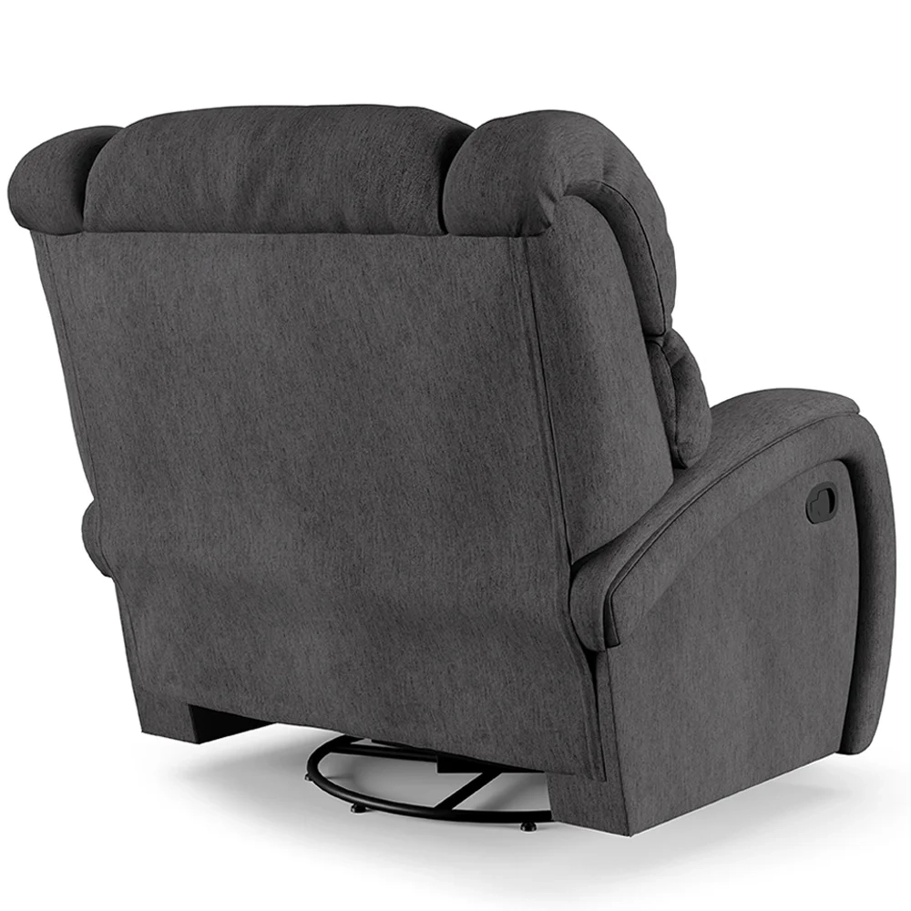 Poltrona do Papai Reclinável Kalie Glider Giratória FH9 Linho Grafite - Mpozenato