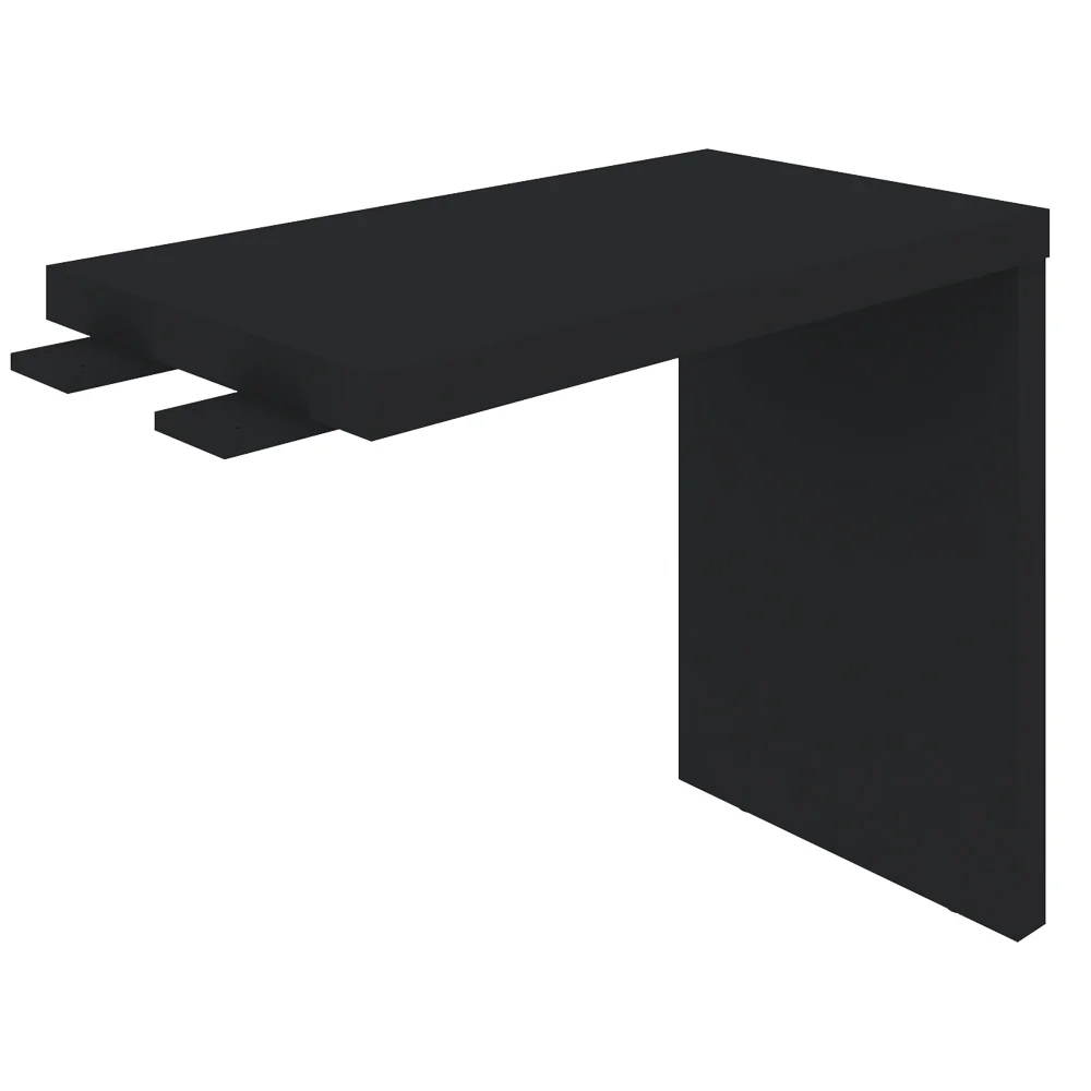 Mesa de Apoio Lateral 89cm com Tamburato 50mm Preto - Artany