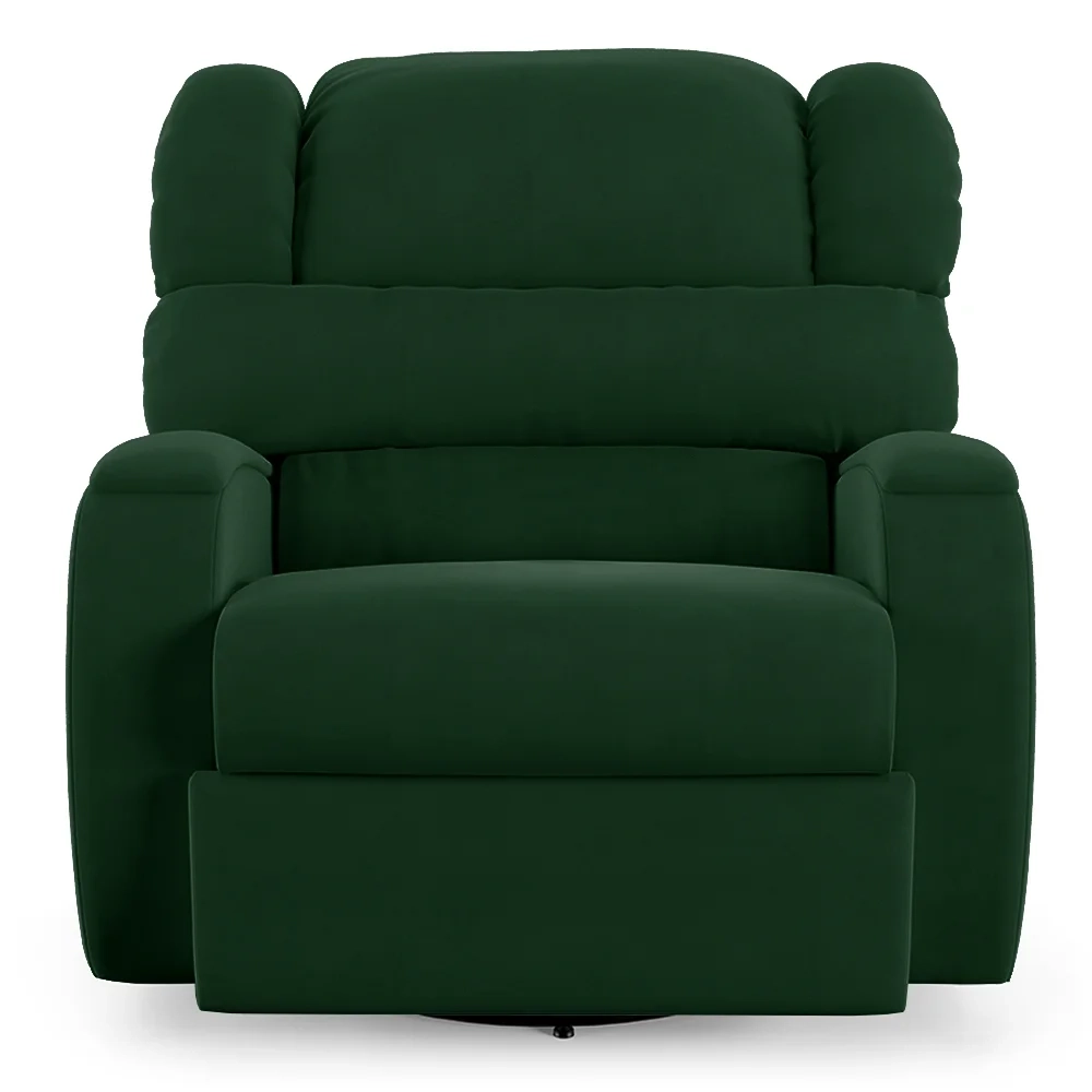 Poltrona do Papai Reclinável Kalie Glider Giratória FH9 Veludo Verde - Mpozenato