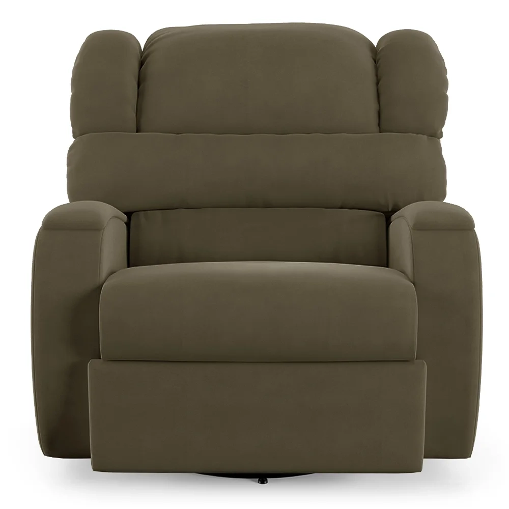 Poltrona do Papai Reclinável Kalie Glider Giratória FH9 Veludo Capuccino - Mpozenato