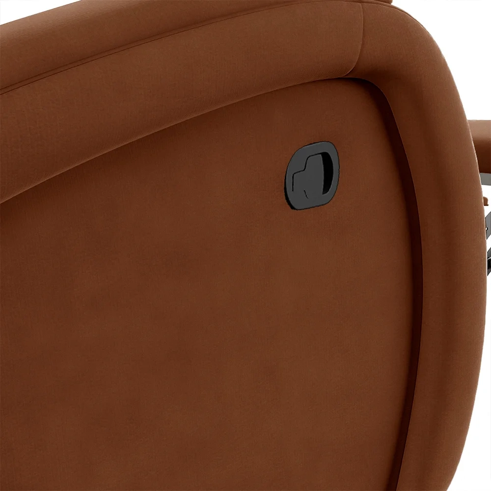 Poltrona do Papai Reclinável Kalie Glider Giratória FH9 Veludo Terracota - Mpozenato