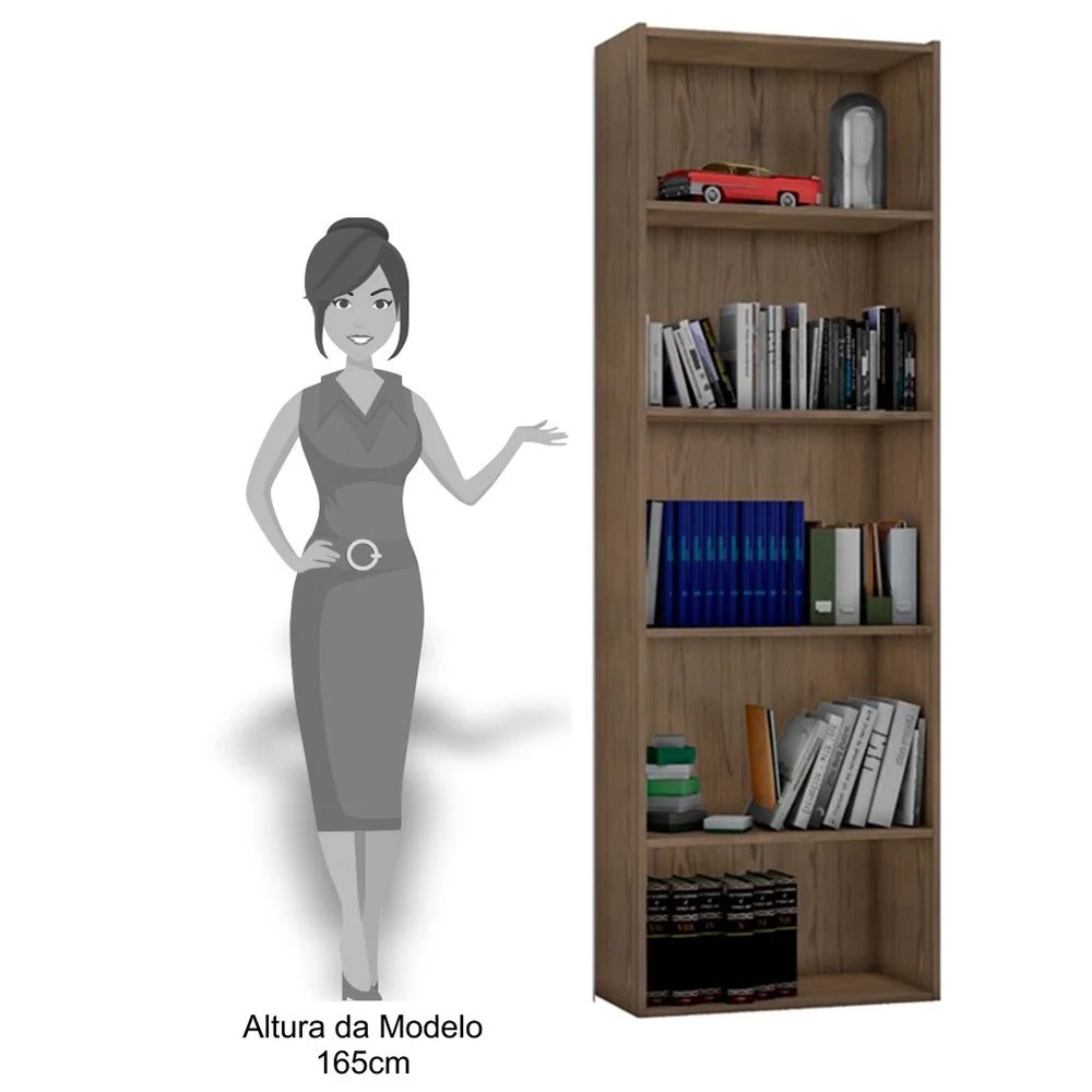 Estante Livreiro 4 Prateleiras Luiza Castanho - AJL Móveis