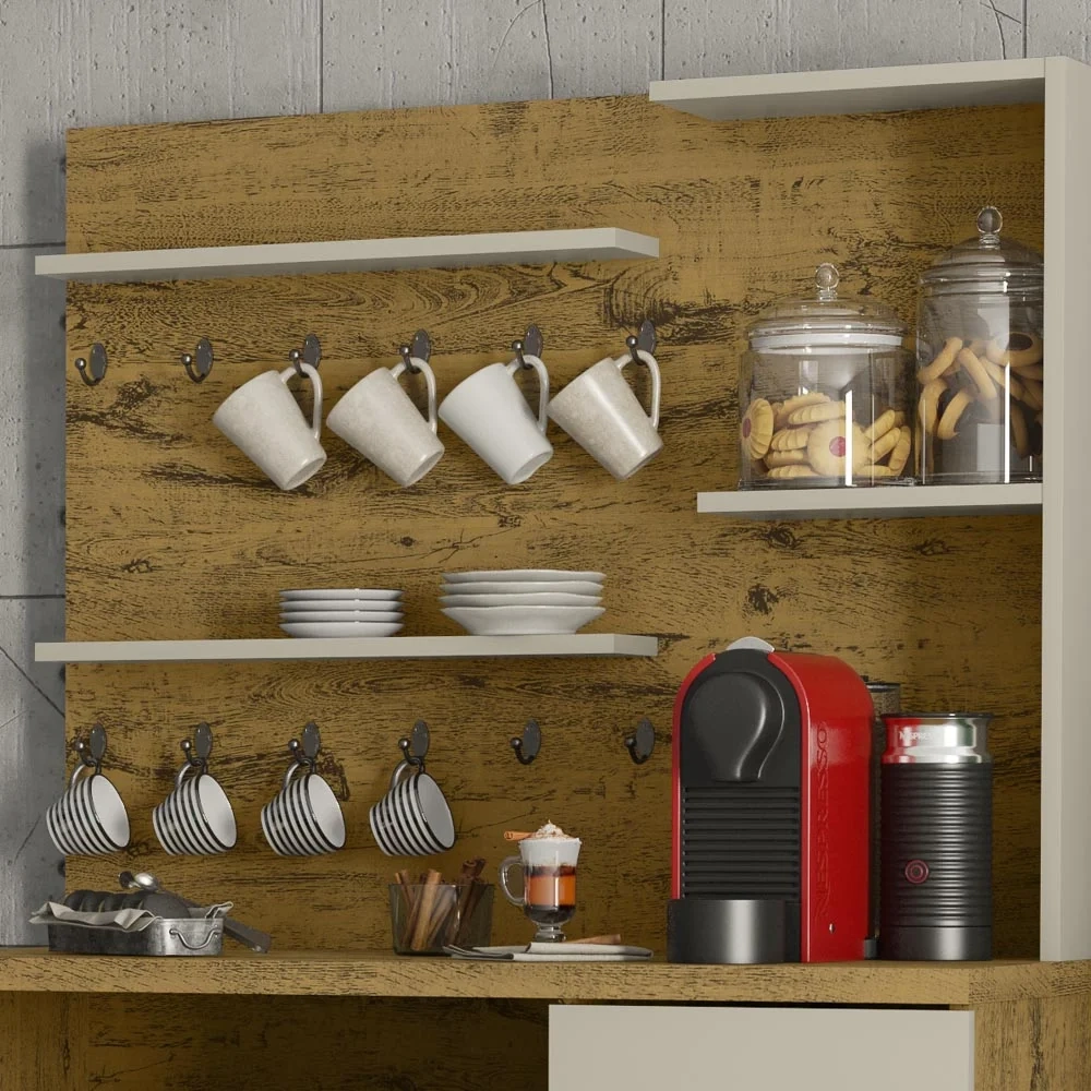 Armário Multiuso 2 Portas Cantinho do Café Aconchego Nature Off White - Patrimar