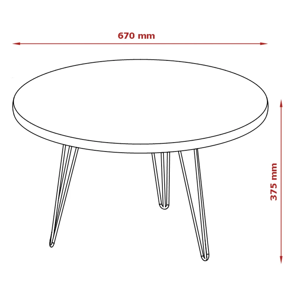 Mesa de Centro Redonda Base Aço Evolution Off White - Patrimar