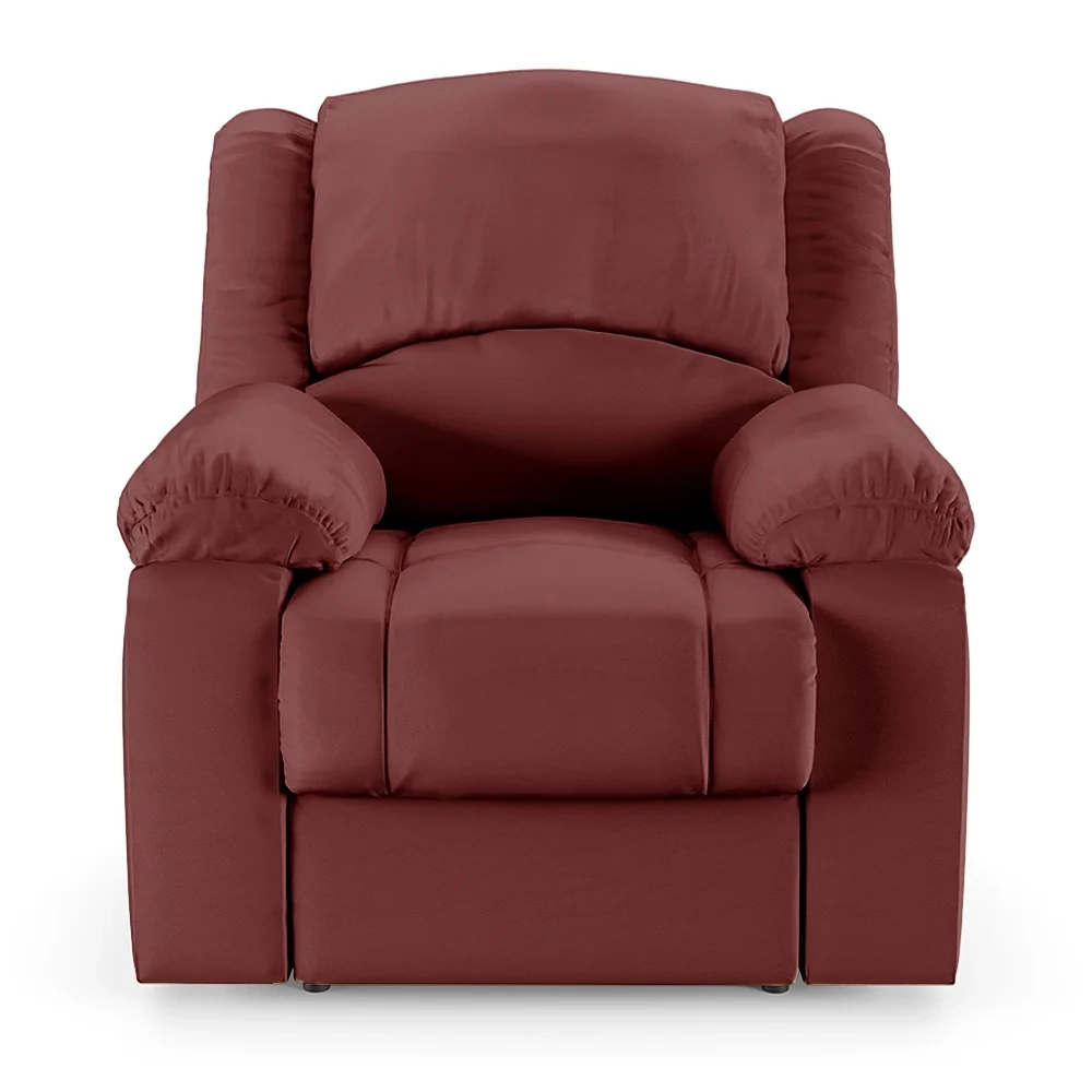 Poltrona do Papai Reclinável Pietra Elétrica LED Massagem FH9 PU Vermelho - Mpozenato