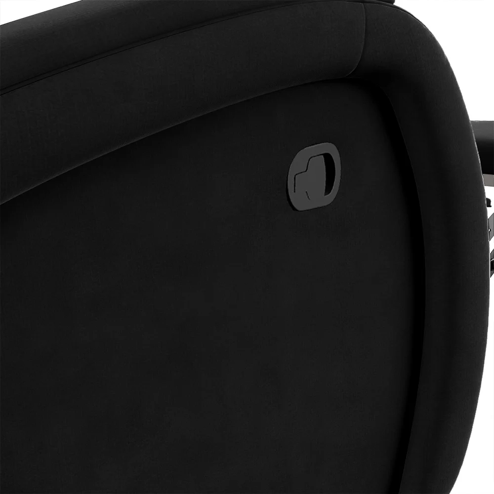 Poltrona do Papai Reclinável Kalie Glider Giratória USB FH9 Veludo Preto - Mpozenato