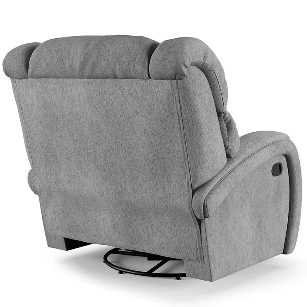 Poltrona do Papai Reclinável Kalie Glider Giratória USB FH9 Linho Cinza - Mpozenato