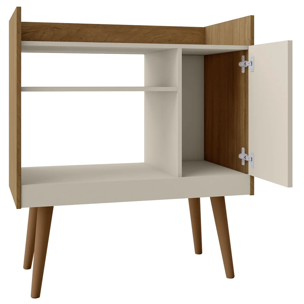 Balcão Multiuso Para Café 1 Porta Cinamomo/Off White - Bechara