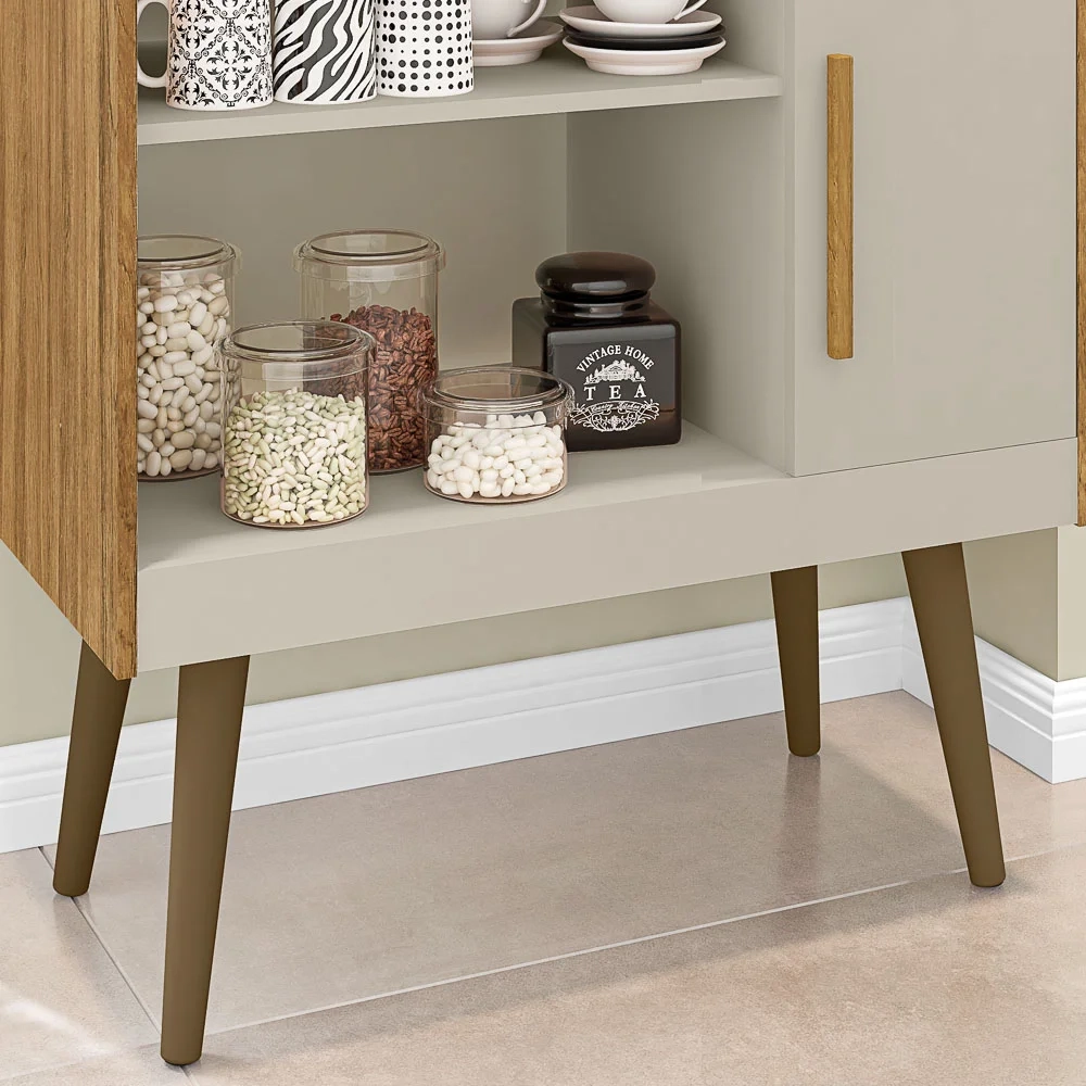 Balcão Multiuso Para Café 1 Porta Cinamomo/Off White - Bechara